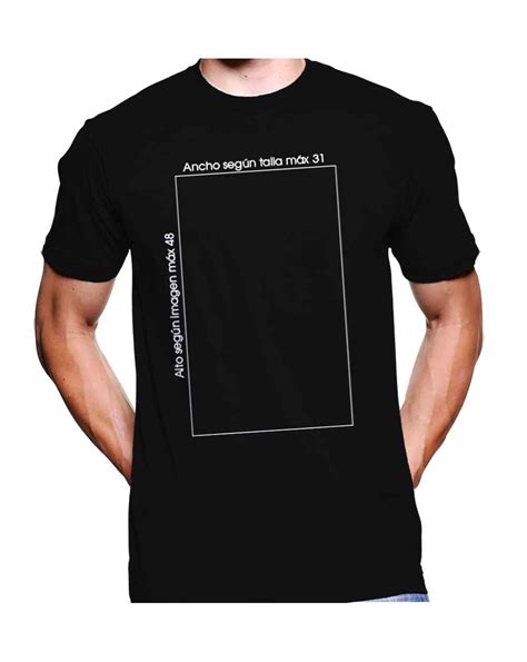 Camiseta Estampada Hombre Personalizada Color Negro Talla S