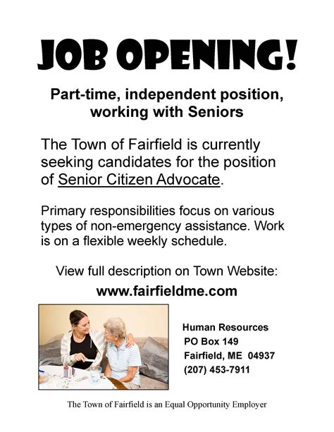 What's great about canva templates is that they're ready to use with minimal editing. Waterville Public Library - Job Opening: Senior Citizen ...