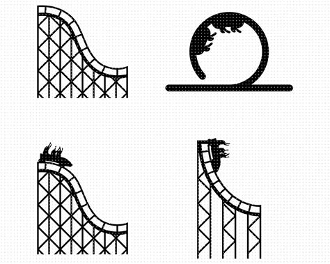 Roller Coaster Svg Amusement Park Clipart Roller Coaster Png Theme