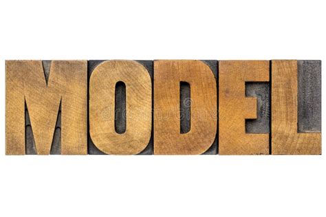 Model Word Typography In Letterpress Wood Type Stock Photo Image Of