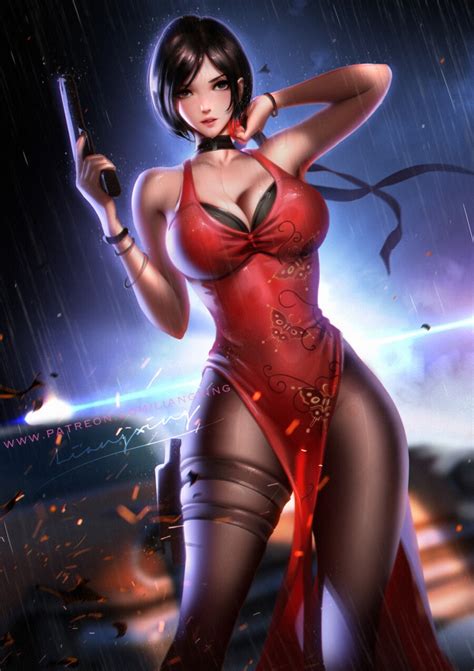 Wallpaper Liang Xing Ada Wong Resident Evil Fan Art Video Games 904x1280 Bad0902