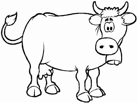 free coloring pages for kids: coloring cow animal printable
