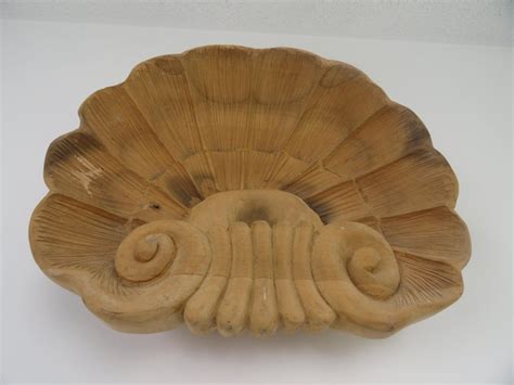 Hand Carved Wood Shell At 1stdibs