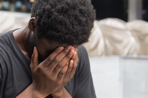 Premium Photo African Man With Face Palm Gesture Stress Or Depression Portrait Of Depressed