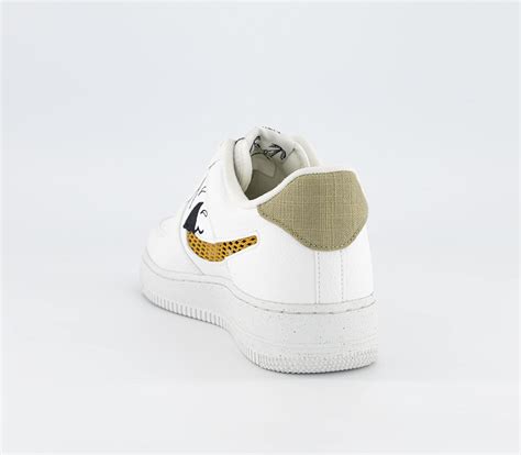 Nike Air Force 1 Lv8 Trainers Sail Sanded Gold Black Wheat Grass Nike