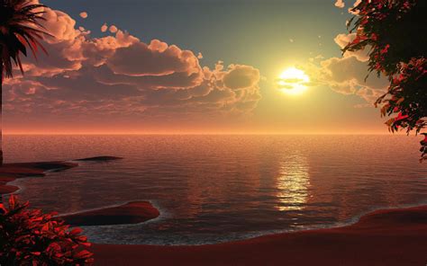 2880x1800 Beautiful Beach Sunset Artwork Macbook Pro Retina Hd 4k