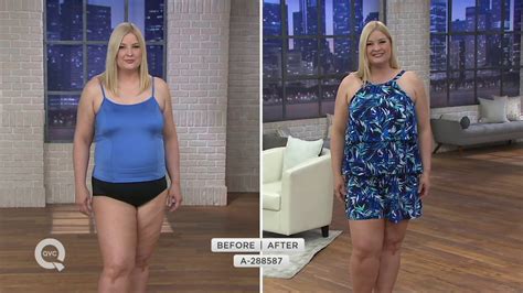 Fit 4 U Hi Neck Double Tiered Romper Swimsuit On Qvc Youtube
