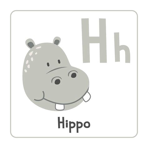 Hippo clipart. Hippo vector illustration cartoon flat style. Animals