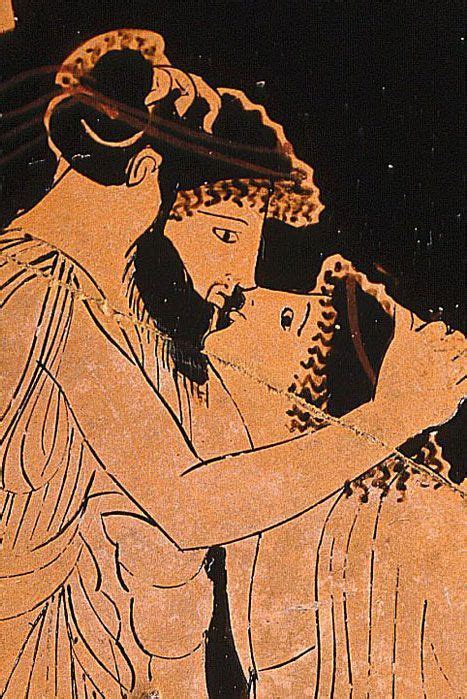 Erastes Lover And Eromenos Beloved Kissing Circa 480 Bc Ancient Greece Art Greek Art