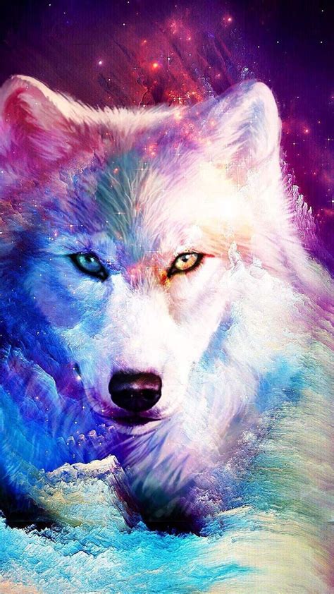 Cute Mystical Galaxy Wolf Wallpaper Bmp Nincompoop