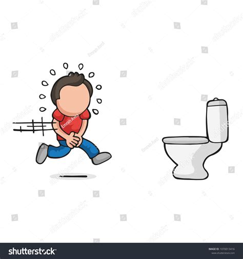 Man Running To Urinate Over Royalty Free Licensable Stock Vectors Vector Art Shutterstock