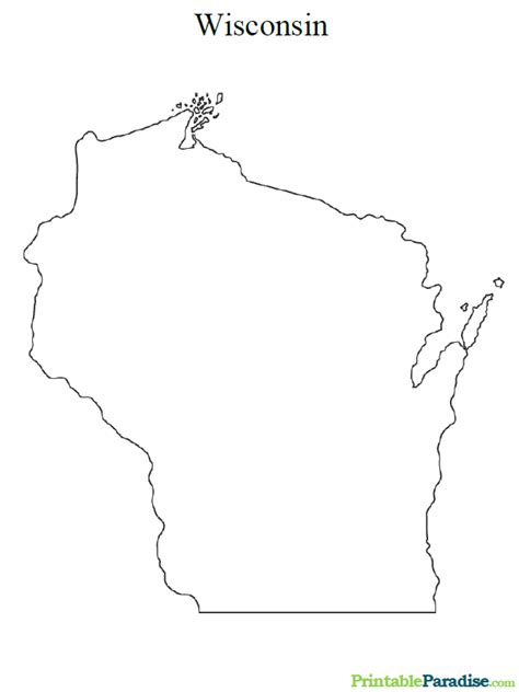 Printable State Map Of Wisconsin