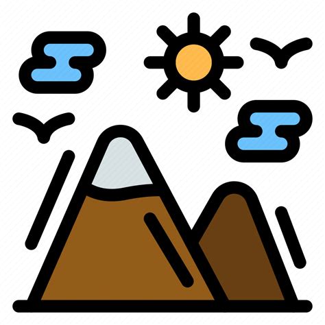 Hill Landscape Mountain Icon Download On Iconfinder