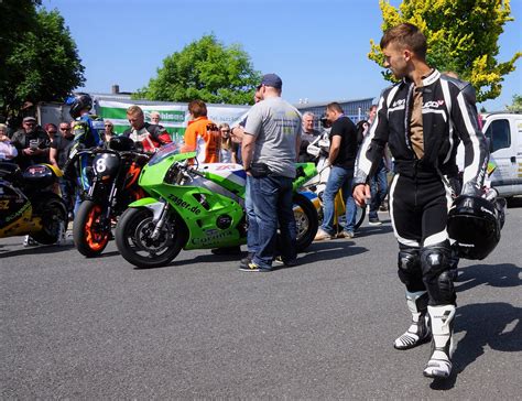 German Biker In Vanucci Black And White Leather Suit And Rac Flickr