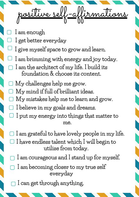 Positive Self Affirmations On Your Wall To Keep You Going