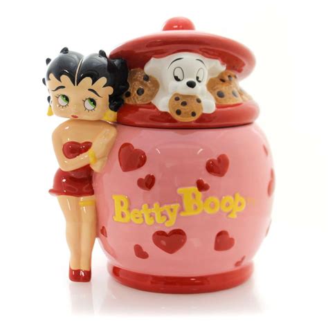 Tabletop Betty Boop Diner Cookie Jar Ceramic Pudgy Dog Cartoon Bb9178