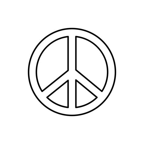 Peace Sign Line Icon Design Template Vector 4855016 Vector Art At Vecteezy