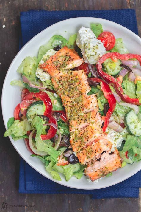 Greek Salmon Salad Recipe The Mediterranean Dish