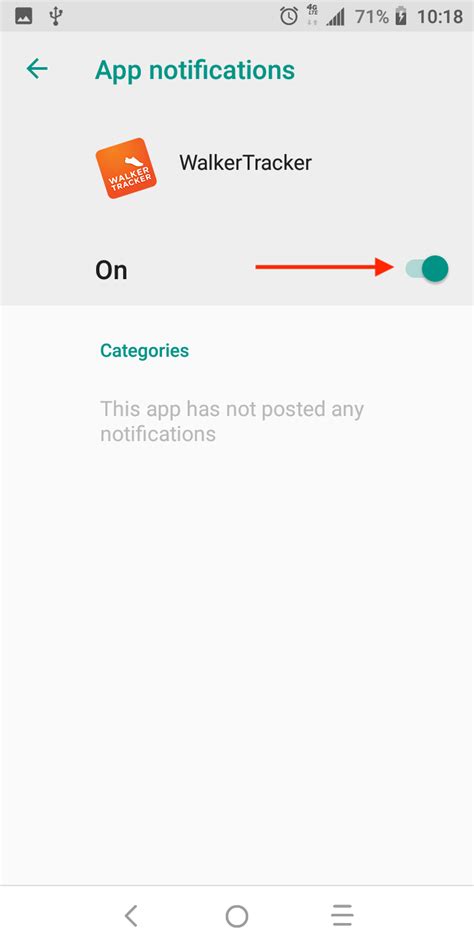 How To Turn Onoff Push Notification Android Walker Tracker