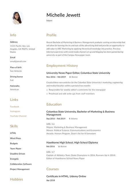 Below, you'll find three exceptional resume examples for popular positions. Intern Resume & Writing Guide | + 12 Samples | PDF | 2019