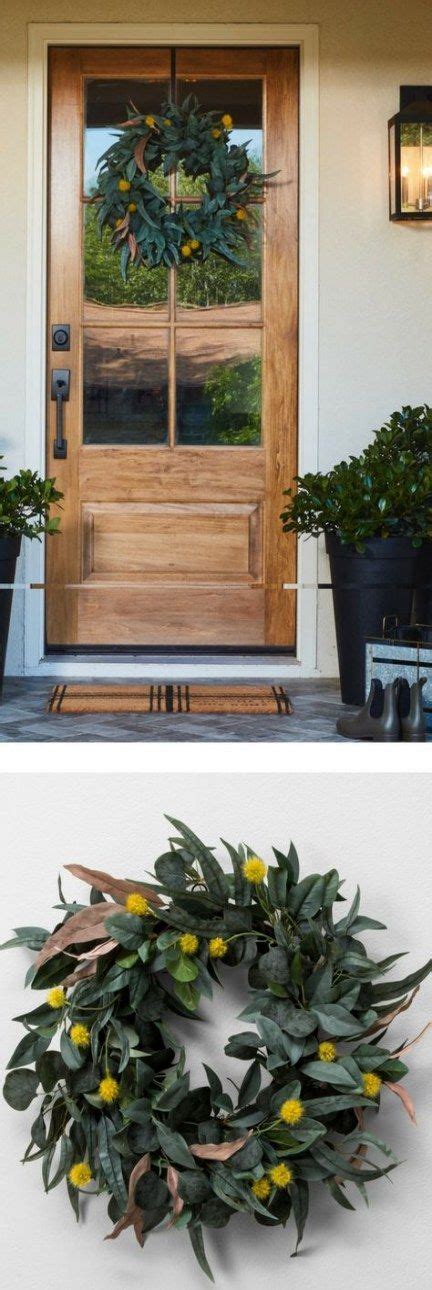 For a traditional farmhouse style, add a wood entry door that displays the natural beauty of wood. Country Front Door Decor Farmhouse Style 50 Ideas # ...