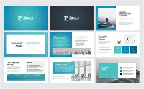Template 75229 Square Creative Modern Business Plan Powerpoint