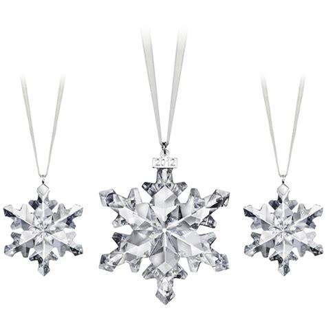 Swarovski Crystal 2012 Annual Christmas Star Set Of 3 Ornament Nib