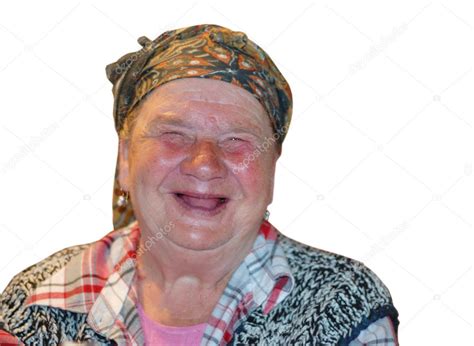 An Old Woman With Funny Laughing Face — Stock Photo © Zurijeta 6187558