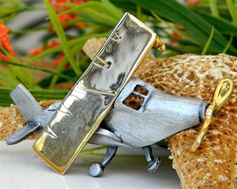 Vintage Airplane Brooch Pin Movable Spirit St Louis Ultra Craft Pins