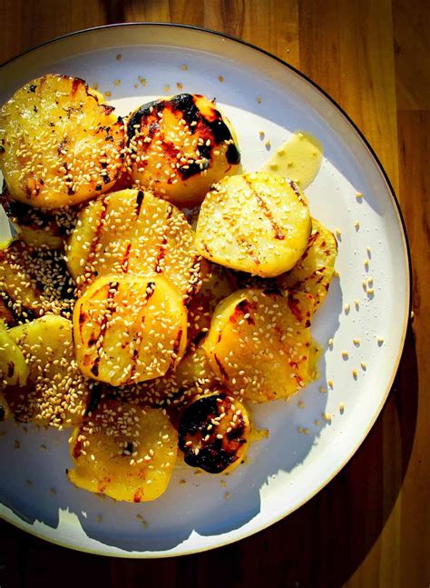White Sweet Potato Recipe With Maple Butter Sesame Braised And Deglazed