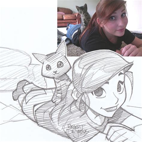 Join our community and create your own anime drawing lessons. Illustrator Turns Strangers' Photos Into Anime-Inspired Sketches | DeMilked