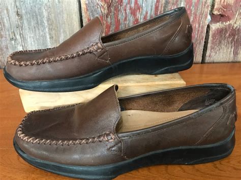 Thom Mcan Leather Loafer Shoes For Women Size 7 Brown Gem