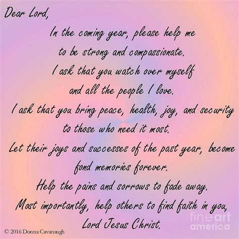 Based on disc personality styles. New Year Prayer Photograph by Donna Cavanaugh