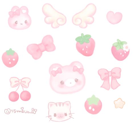 ♡オリジナルスタンプ♡ ♡ Ichigomilk ♡ Cute Stickers Kawaii Wallpaper Pastel