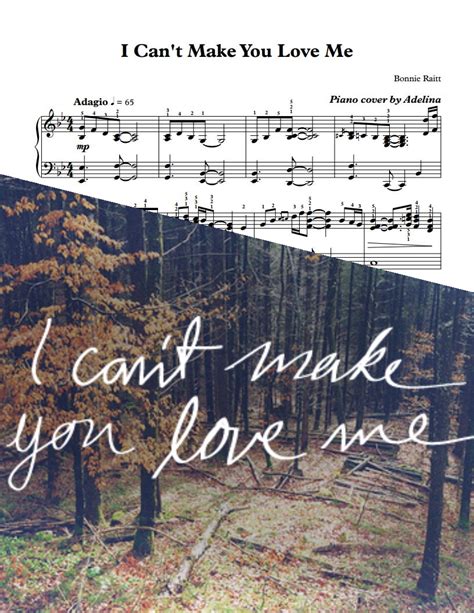 I Cant Make You Love Me Bonnie Raitt Piano Sheet Music
