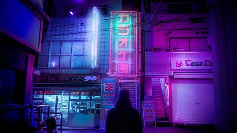 Tokyo Nights II Pursuing Rain Neons Wallpaper Paisagem Cores
