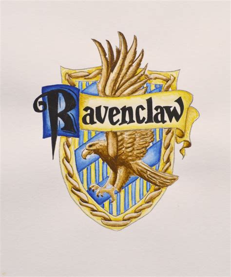 Ravenclaw House Crest Harry Potter Inspired Book Page Print