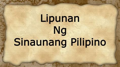 Grade 5 Lipunan Ng Sinaunang Pilipino Ppt