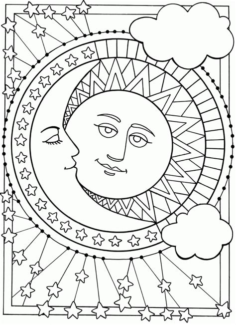 Sun And Moon And Stars Colouring Pages (page 3) - Coloring Home