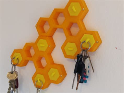 Honeycomb 3d Key Holder Stl File 3d Home Decoration For Etsy