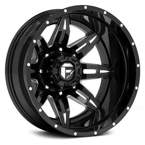 Fuel® D267 Dually Lethal 2pc Wheels Gloss Black With Milled Accents Rims