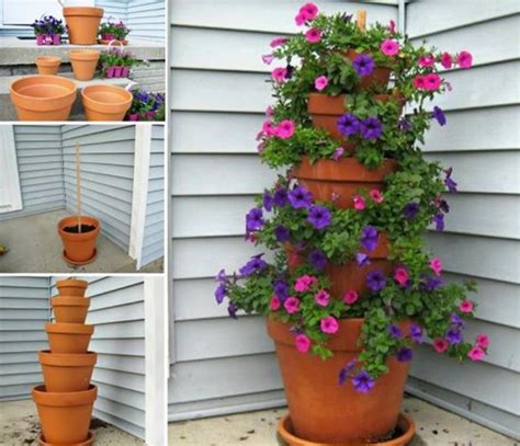 Clay Pot Flower Tower Diy Ideas Video Instructions