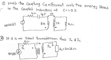 Solved O Find The Coupling Coefficient And The Energy Stored
