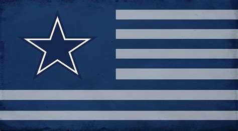 The Dallas Cowboys Usa Team Flag 1a Mixed Media By Brian Reaves