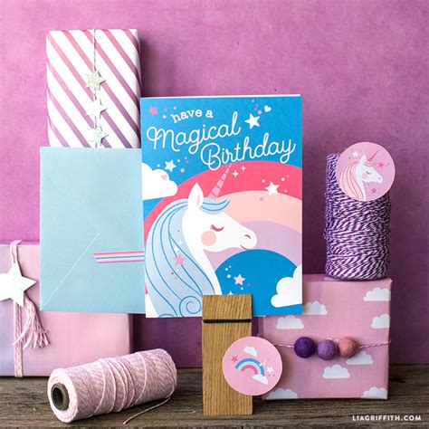 Download And Print A Magical Unicorn Birthday Card