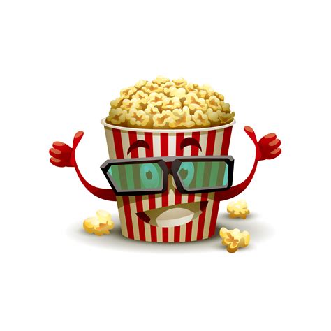 Download Cinema Vector Popcorn With Cartoon Film 3d Clipart