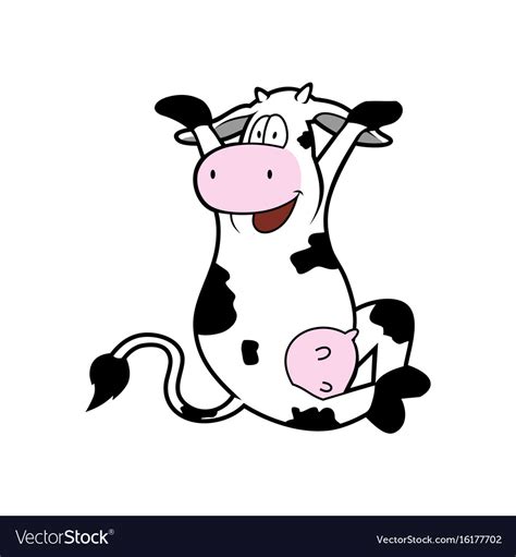 Cute Cartoon Cow Royalty Free Vector Image Vectorstock