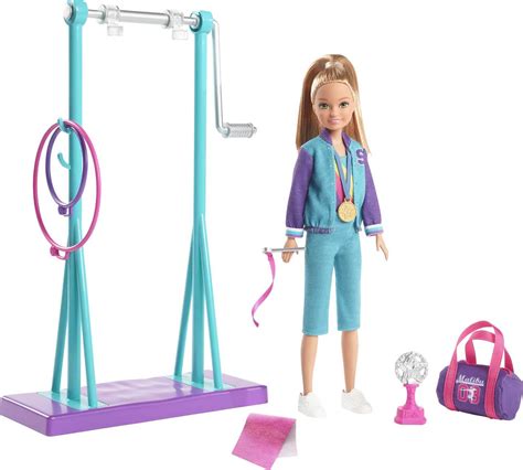 Buy Barbie Team Stacie Doll And Gymnastics Playset With Spinning Bar And 7 Themed Accessories