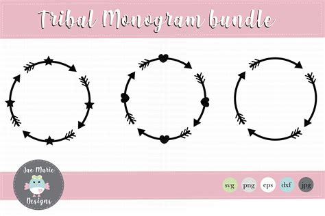 Circle Monogram Svg Arrow Monogram Graphic By Thejaemarie · Creative