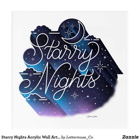 Starry Nights Acrylic Wall Art 12x12 In 2021 Acrylic